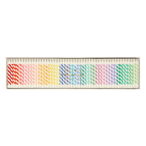 Świeczki na tort zestaw 50 szt. Rainbow Striped Mini – Meri Meri