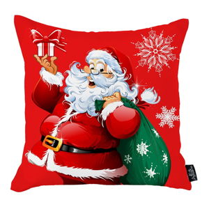 Czerwona poszewka na poduszkę ze świątecznym motywem Mike & Co. NEW YORK Honey Christmas Santa Claus, 45x45 cm