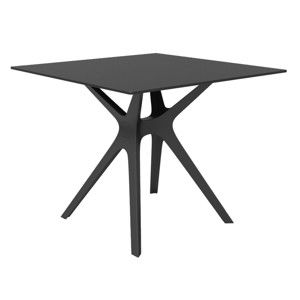 Czarny stół odpowiedni na zewnątrz Resol Vela, 90x90 cm