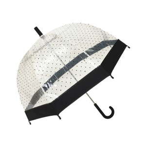 Przezroczysty parasol z czarnym brzegiem Ambiance Audrey, ⌀ 66 cm