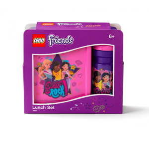 Zestaw różowo-fioletowe pojemnika i butelki LEGO® Friends Girls Rock