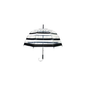 Przezroczysty parasol odporny na wiatr Ambiance Birdcage Stripes, ⌀ 85 cm