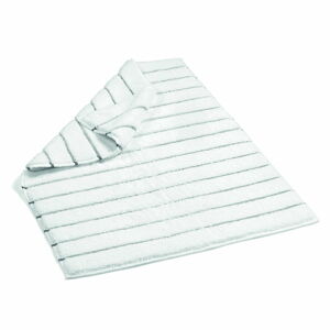Biało-szary bawełniany dywanik łazienkowy Foutastic Striped Terry, 60x90 cm