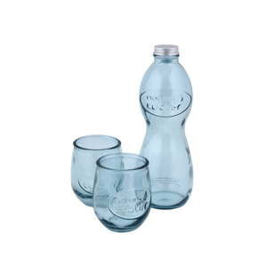 Zestaw butelek na wodę i 2 szklanek ze szkła z recyklingu Ego Dekor Water