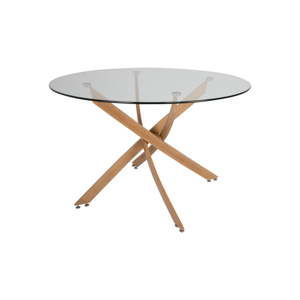 Stół ze szklanym blatem Canett Luri, ø 120 cm