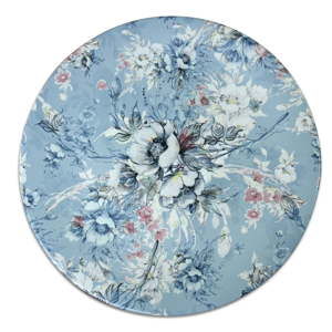 Niebieski talerz ceramiczny Mezzo Flowers, ⌀ 26 cm