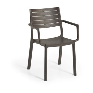 Ciemnoszare plastikowe krzesło ogrodowe Metaline – Keter