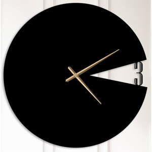 Czarny metalowy zegar ścienny Bernice