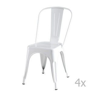 Zestaw 4 białych krzeseł Furnhouse Korona