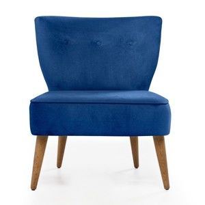 Niebieski fotel tapicerowany Balcab Home Molly