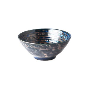 Ciemnoniebieska ceramiczna misaMIJ Copper Swirl, ø 20 cm