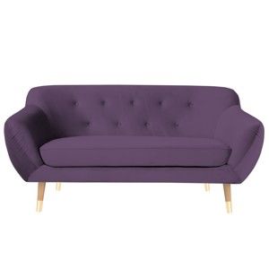 Fioletowa sofa 2-osobowa Mazzini Sofas Amelie