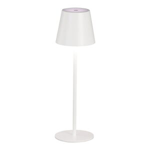 Biała lampa stołowa LED z metalowym kloszem (wysokość 36,5 cm) Viletto – Fischer & Honsel