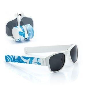 Niebiesko-białe zwijane okulary przeciwsłoneczne InnovaGoods Sunfold ST3