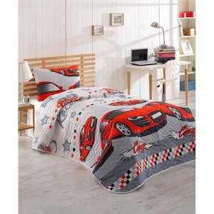 Zestaw narzuty na łóżko i poszewki na poduszkę z domieszką bawełny Eponj Home Red, 160x220 cm