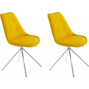 Zestaw 2 żółtych krzeseł Støraa Dylan