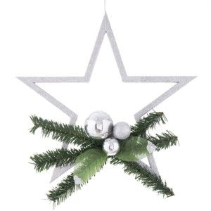 Gwiazda świąteczna w kolorze srebra Unimasa Ixia Pine