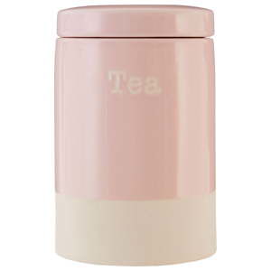 Różowy pojemnik kamionkowy na herbatę Premier Housewares, 616 ml