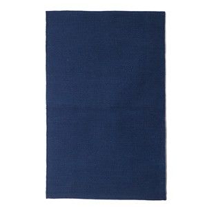 Niebieski bawełniany ręcznie tkany dywan Pipsa Navy, 100x120 cm
