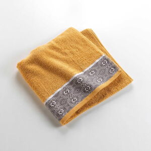 Żółty bawełniany ręcznik kąpielowy frotte 70x130 cm Esteban – douceur d'intérieur