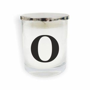 Biało-czarna świeczka North Carolina Scandinavian Home Decors Monogram Glass Candle O