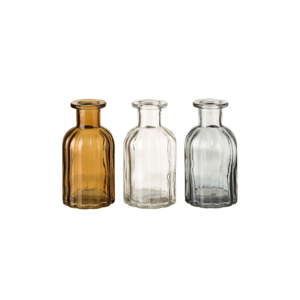 Zestaw 3 dekoracyjnych butelek szklanych Unimasa Modena