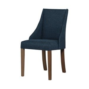 Granatowe krzesło z ciemnobrązowymi nogami Ted Lapidus Maison Absolu