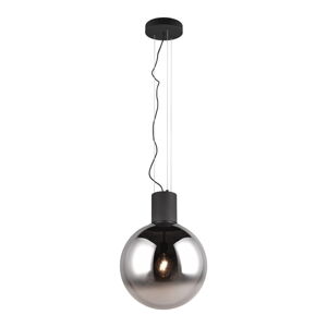 Czarna lampa wisząca LED ze szklanym kloszem ø 50 cm Cipallone – CINQUE