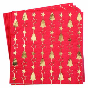 Zestaw 16 serwetek papierowych Neviti Dazzling Christmas, 16,5x16,5 cm