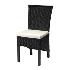 Czarne krzesło z bambusu Furnhouse Larissa