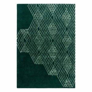 Zielony dywan wełniany Flair Rugs Diamonds, 120x170 cm
