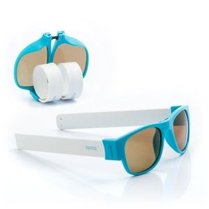 Niebiesko-białe zwijane okulary przeciwsłoneczne InnovaGoods Sunfold PA2