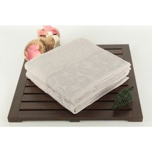 Zestaw 2 szarych ręczników ze 100% bawełny Sal, 50x90 cm