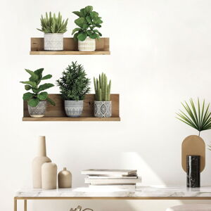 Naklejka na ścianę 60x35 cm 3D effect Green Plants – Ambiance