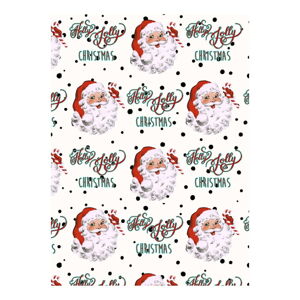 5 arkuszy białego papieru pakowego eleanor stuart Holly Jolly Christmas, 50 x 70 cm