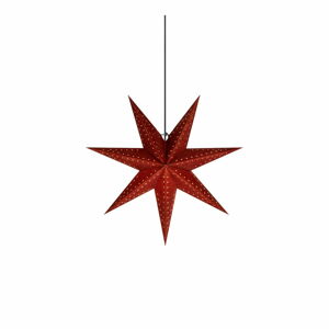 Czerwona świąteczna wisząca dekoracja świetlna Markslöjd Embla, wys. 45 cm