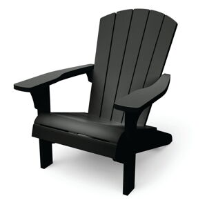 Ciemnoszare plastikowe krzesło ogrodowe Troy − Keter