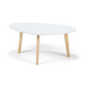 Biały stolik loomi.design Skandinavian, dł. 84,5 cm