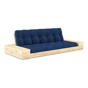 Niebieska sztruksowa rozkładana sofa 244 cm Base – Karup Design