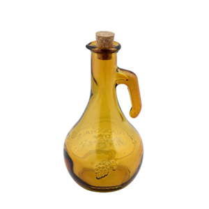 Żółta butelka na ocet ze szkła z recyklingu Ego Dekor Di Vino, 500 ml