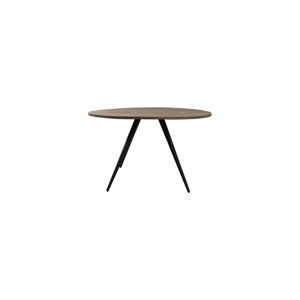 Czarny/ciemnobrązowy okrągły stół z blatem z drewna akacjowego ø 140 cm Turi – Light & Living