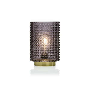 Szara szklana lampa LED Versa Relax, ⌀ 12 cm