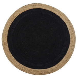 Ciemnoszary dywan z juty odpowiedni na zewnątrz Native, ⌀ 120 cm