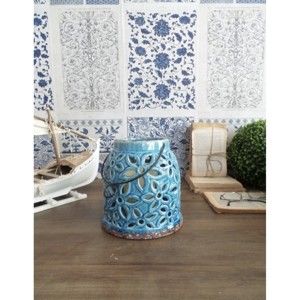 Niebieskich lampion ceramiczny Orchidea Milano, wys. 18 cm