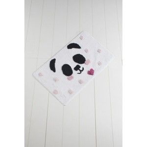 Czarno-biały dywanik łazienkowy Crasso Panda, 100x60 cm
