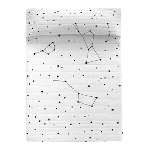Czarno-biała bawełniana narzuta pikowana 180x260 cm Constellation – Blanc
