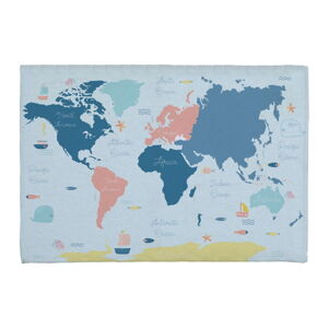 Dywanik łazienkowy z domieszką bawełny Really Nice Things Worldmap, 40 x 60 cm