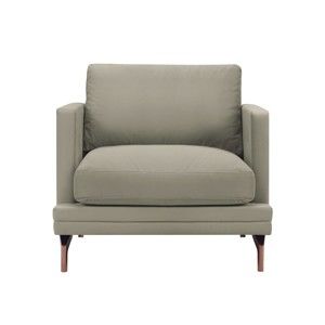 Beżowy fotel z konstrukcją w kolorze miedzi Windsor & Co Sofas Jupiter