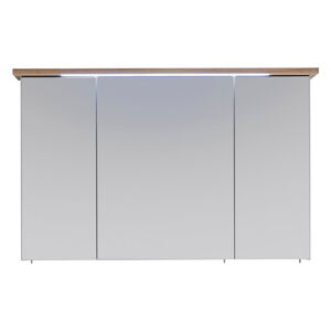 Biała wisząca szafka łazienkowa z lustrem 115x72 cm Set 923 – Pelipal