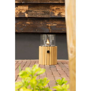 Lampa gazowa z tekowego drewna Cosi Scoop Timber, wys. 30 cm